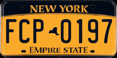 NY license plate FCP0197