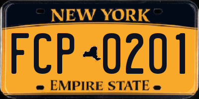 NY license plate FCP0201