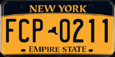 NY license plate FCP0211