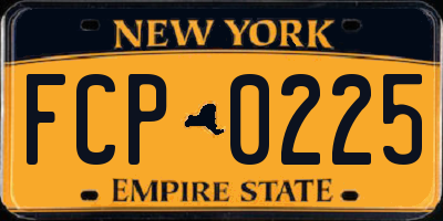 NY license plate FCP0225