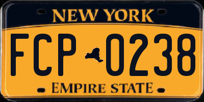 NY license plate FCP0238