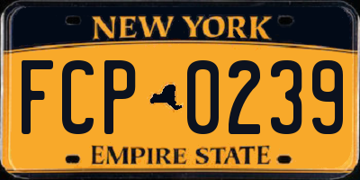 NY license plate FCP0239