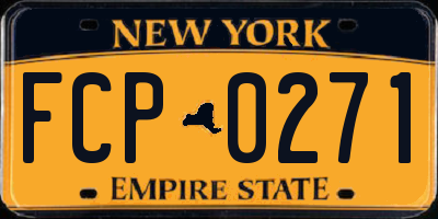 NY license plate FCP0271