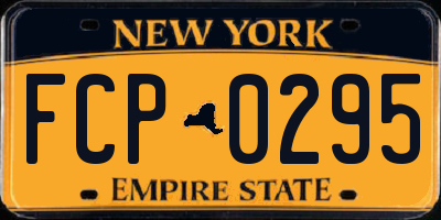NY license plate FCP0295
