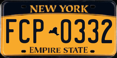 NY license plate FCP0332