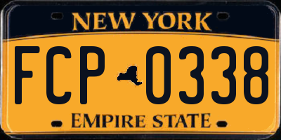 NY license plate FCP0338