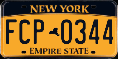 NY license plate FCP0344