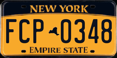 NY license plate FCP0348