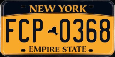 NY license plate FCP0368