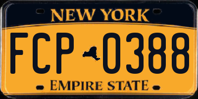 NY license plate FCP0388