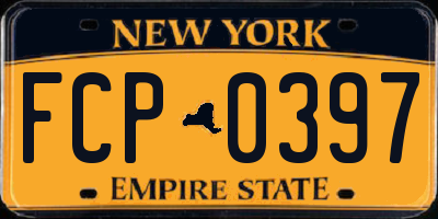NY license plate FCP0397