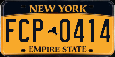 NY license plate FCP0414