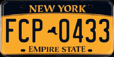 NY license plate FCP0433