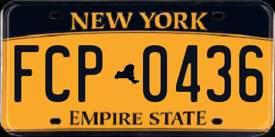 NY license plate FCP0436