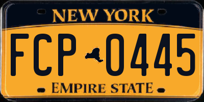 NY license plate FCP0445