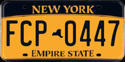 NY license plate FCP0447