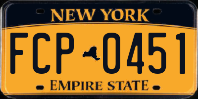NY license plate FCP0451