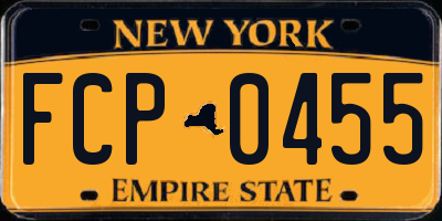 NY license plate FCP0455