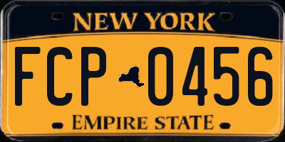 NY license plate FCP0456