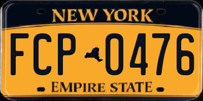 NY license plate FCP0476