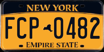 NY license plate FCP0482