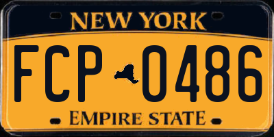 NY license plate FCP0486