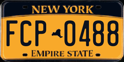 NY license plate FCP0488