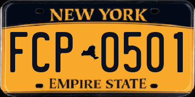 NY license plate FCP0501