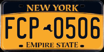 NY license plate FCP0506