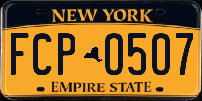 NY license plate FCP0507