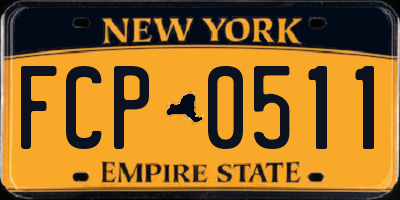 NY license plate FCP0511