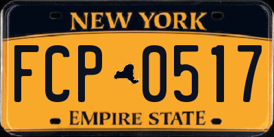 NY license plate FCP0517