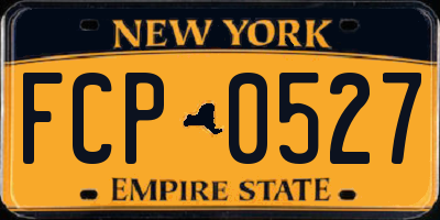 NY license plate FCP0527
