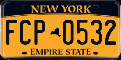 NY license plate FCP0532