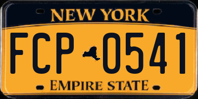 NY license plate FCP0541