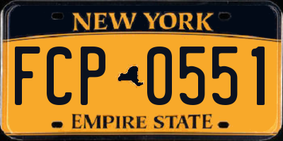 NY license plate FCP0551
