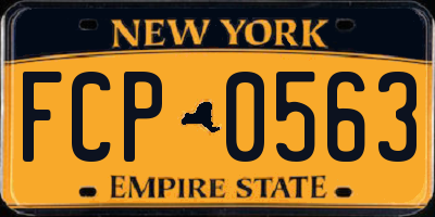 NY license plate FCP0563