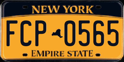 NY license plate FCP0565