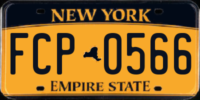 NY license plate FCP0566
