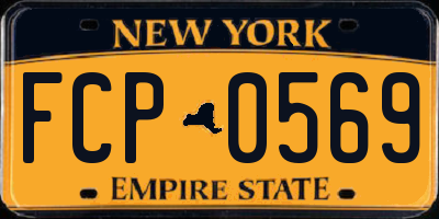 NY license plate FCP0569
