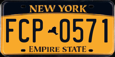 NY license plate FCP0571