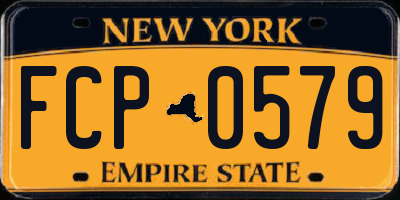 NY license plate FCP0579