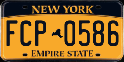 NY license plate FCP0586
