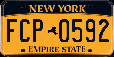 NY license plate FCP0592