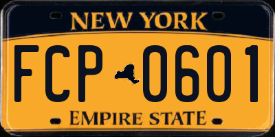 NY license plate FCP0601