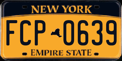 NY license plate FCP0639