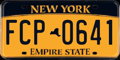 NY license plate FCP0641