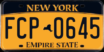 NY license plate FCP0645