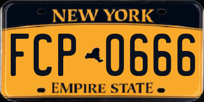 NY license plate FCP0666