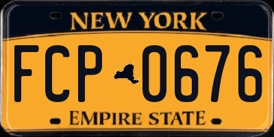 NY license plate FCP0676